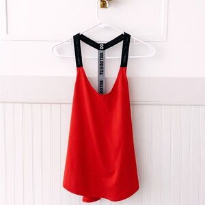 Nike Red Performance Tank with Black Strap Detail